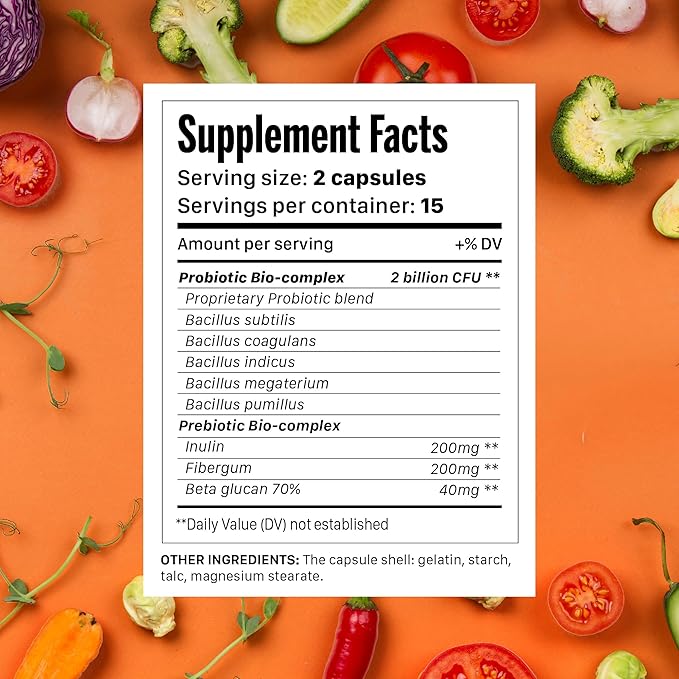 Syndigest probiotic daily care for women & men with dual benefit of 5 probiotic & prebiotic strains, balance gut health & relieves constipation, travel friendly, 30 capsules (2 billions CFU/serving)
