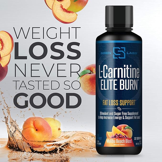 Censor NDS Nutrition Fat Loss-Body Toner with CLA (90 Softgels) & Siren Labs L-Carnitine Elite Burn Fat Loss Support Malibu Beach Blast 3000 mg (32 Servings)