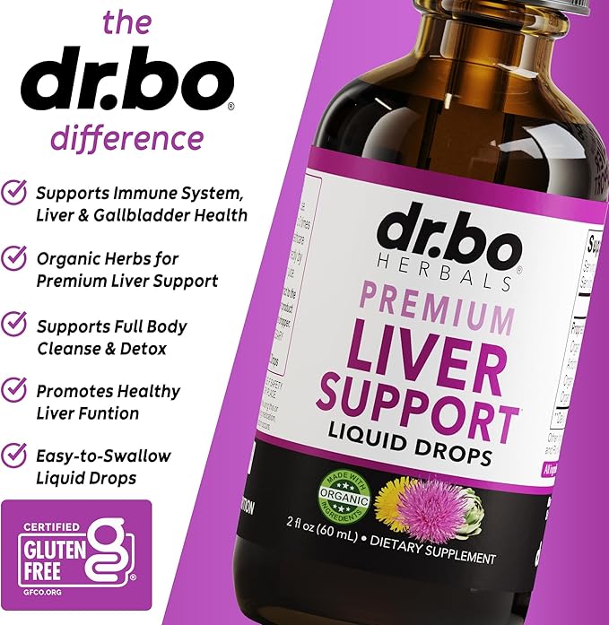 Liver Cleanse Detox & Repair Organic - Natural Liver Support Supplement Liquid Drops, Milk Thistle Dandelion, Chanca Piedra Extract, Artichoke - Gallbladder Health Formula Supplements Liquid Drops 2oz