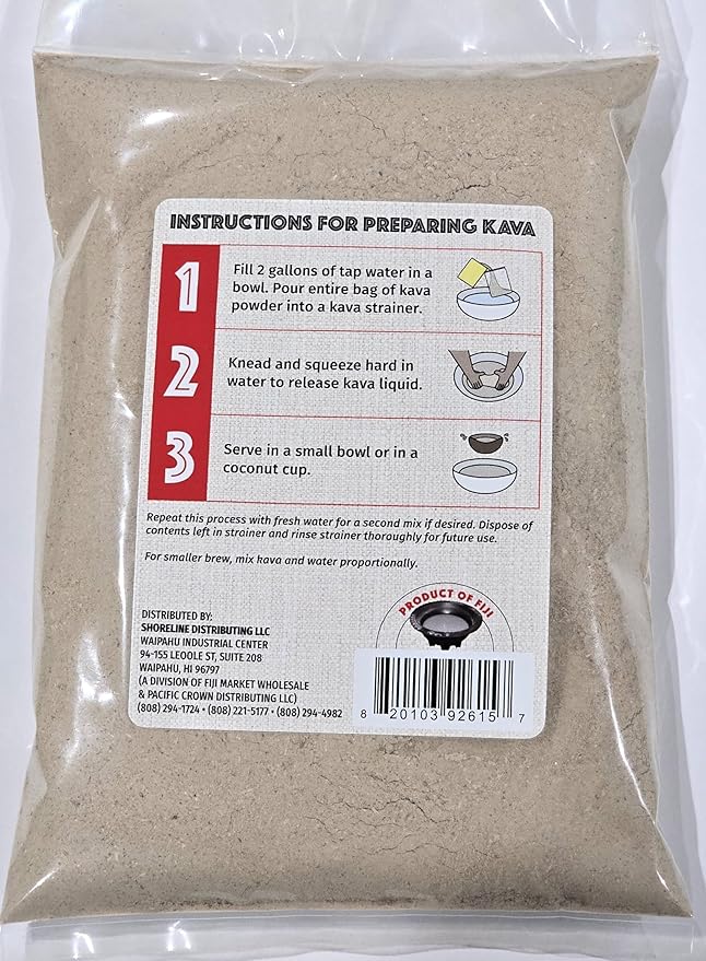 Tikaram's Kava Kava - Premium Fiji Waka (Nobel Lateral Root Kava Powder) 1/2 Pound (8oz) - Fiji Market Wholesale, 8oz (1/2 Pound)