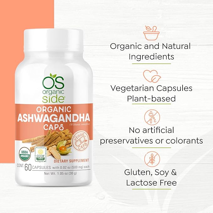 | Ashwagandha | 60 Veggie Caps | Pure 1,000 Mg | Formula for Natural Stress Relief, Mood Enhancement & Wellness Support | Vegan, Non-GMO, Gluten-Free