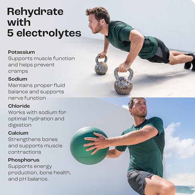 KEY NUTRIENTS Pre Workout Powder with 5 Electrolytes - Blue Raspberry No Sugar - 150mg Caffeine, L-Citrulline, Beta Alanine, L-Tyrosine - Natural Preworkout for Men & Women (30 Servings)