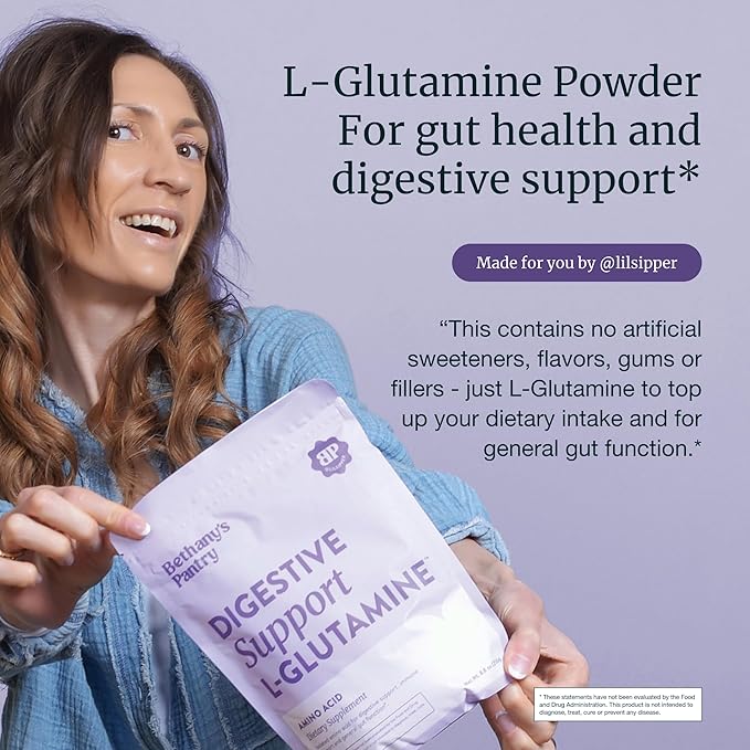Nuzest Bethany’s Pantry – Digestive Support L-Glutamine Powder – Amino Acid Dietary Supplement - Gut and Immune Health 8.8 oz (50 Servings)