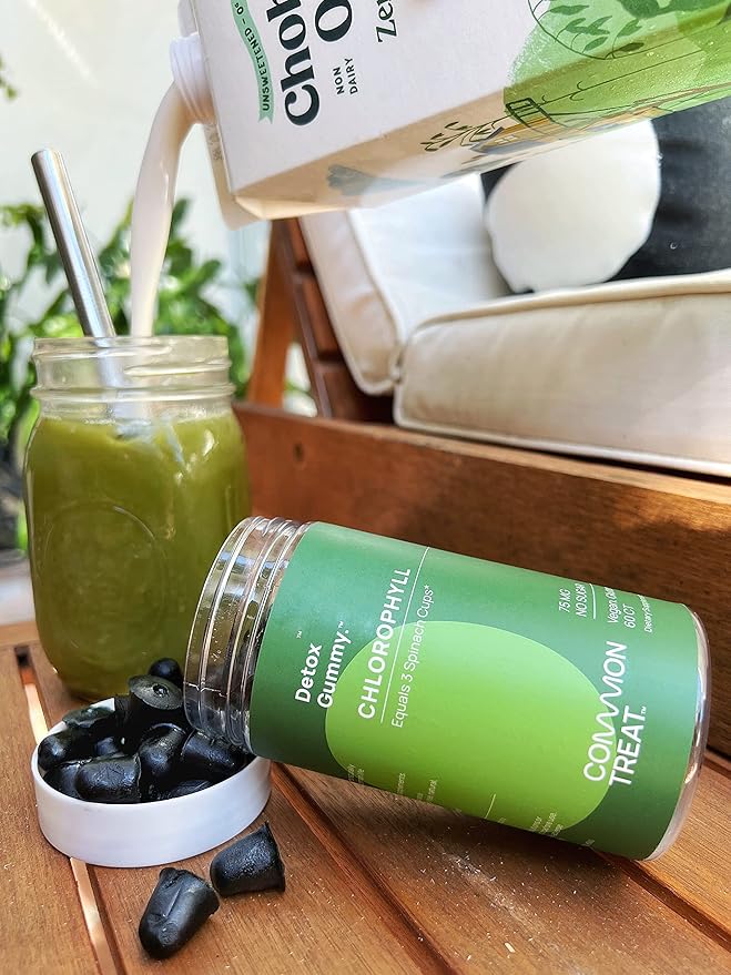 BOD Chlorophyll Gummies for Energy, Immune Support, Skin Health, Internal Deodorant, Fresh Breath, with Ashwagandha, Vegan, Gluten Free, Sugar Free, 75mg per Serving, Apple, 60 Servings