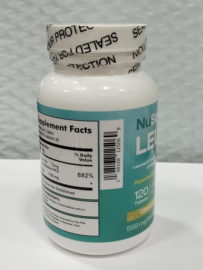 LEUSIX® Weight Management Supplement – Patented Leucine + Vitamin B6 Formula – Supports Metabolism, Fat Utilization & Lean Muscle – 120 Tablets (1-Month Supply)