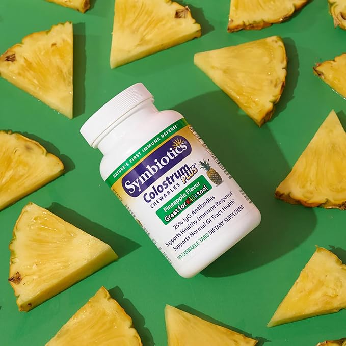 Symbiotics Immunity Support Colostrum Plus Chewables (Pineapple)