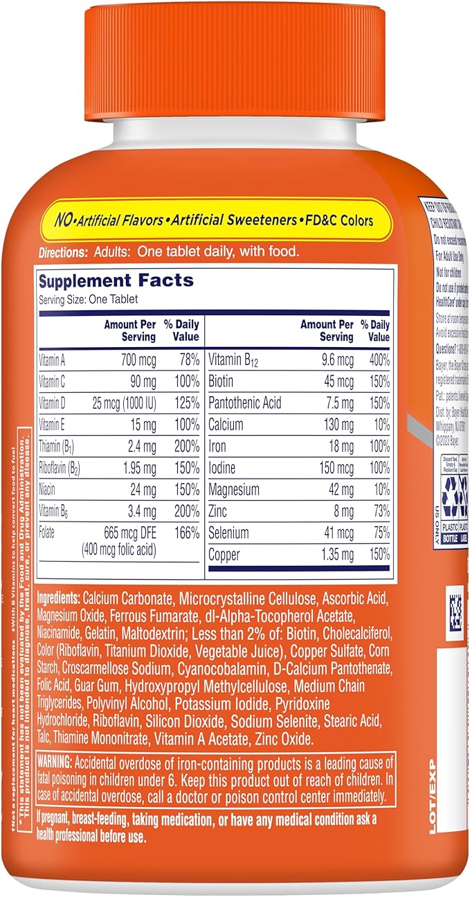 One A Day Women’s Multivitamin with Vitamin A, C, D, E and all 8 B vitamins, Calcium, Vitamins for Women, for Bone Health, Skin Health & Immune Health Support , 200 Count