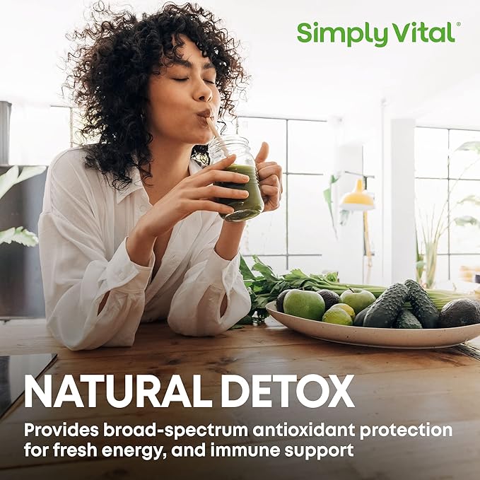 SimplyVital Chlorophyll Liquid Drops for Clear Skin & Energy Boost - Immune Support Supplement - Made in USA - Liquid Chlorophyll for Gut Health - Internal Deodorant - Antioxidant- 2 FL OZ