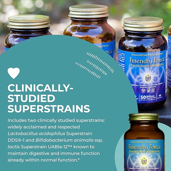 HealthForce SuperFoods Friendly Force - Capsules - 120 Vegan Capsules