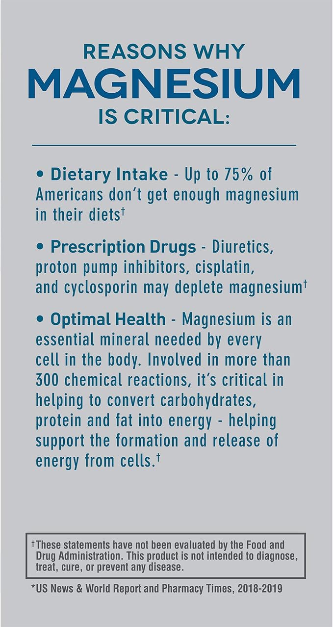 Mag-Ox 400 Magnesium Mineral Dietary Supplement Tablets, 483 mg Magnesium Oxide, Pharmaceutical Grade, 120 Count, (Pack of 2)