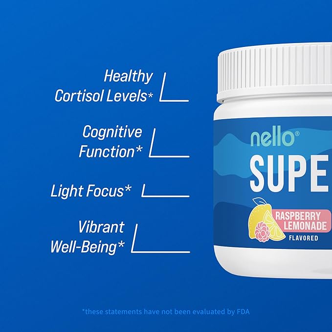 Supercalm Drink Mix - Ashwagandha KSM 66, Magnesium Glycinate, L-Theanine, Vitamin D3 - Ashwagandha Root Extract, Magnesium & L-Theanine Supplement - Focus & Support (30 Servings)