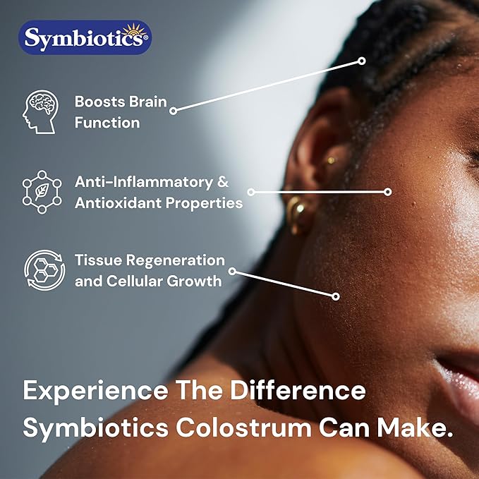 Symbiotics Colostrum 120ct Chewables Plus - Immunity Support for Adult & Kids - Lactoferrin Supplement & Colostrum Protein - Supports Digestion & Gut - 25% lgG Antibodies, Gluten Free - Wild Cherry
