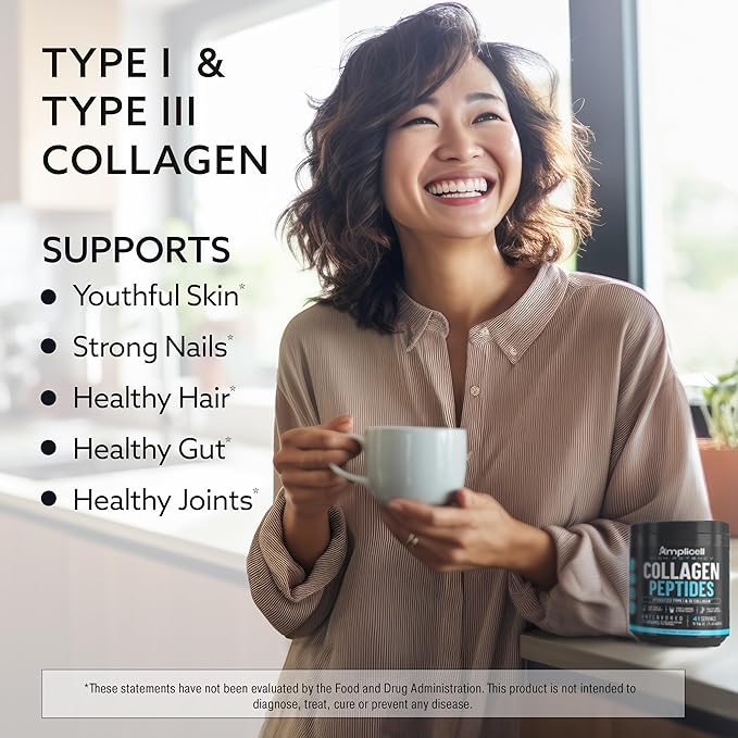 Multi Collagen Peptides Powder - Hydrolyzed Type 1 & 3 for Hair, Skin, Nails & Joints - Unflavored, Grass-Fed, Keto & Paleo Friendly for Women & Men - 41 Servings