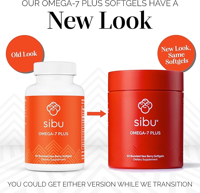 sibu Omega-7 Plus Softgels (60ct, 30 Day Supply) – Blend of Sea Buckthorn Oil and Plant-Based Vitamin D3 & Omega-3 DHA