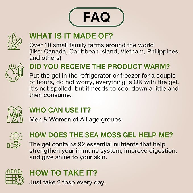 TrueSeaMoss Sea Moss Gel – Made in USA – 5-in-1 Formula – Wildcrafted Seamoss, Ashwagandha & Sea Vegetables – Ashwagandha, Pack of 1 (Labels may Vary)