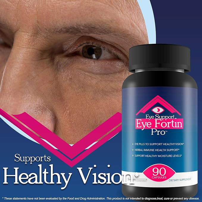 Eye Support Eye Fortin Pro - Our Best Eye Pills for Vision - Eye Care Supplements Healthy Vision Supplement - Herbal Vision Supplements for Adults - Pro Eyefortin Supplement Eye Support Vitamins