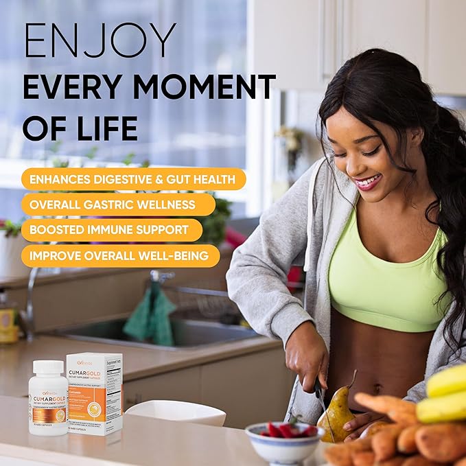 Cumargold 570mg Curcuminoids Turmeric Curcumin Supplement with Piperine, Licorice Root & Aloe Vera - High Potency Natural Wellness Capsules (90 Count)