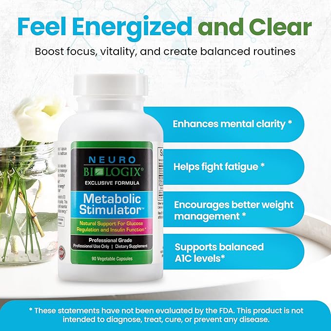 Metabolic Stimulator Metabolism Supplement - Dietary Supplement with D-Chiro Inositol, MyoInositol, Chromium, Phosphatidylserine, & Lithium Orotate for Cellular Energy & Support - 90 Capsules
