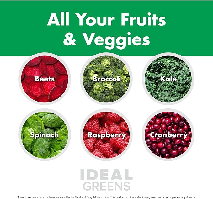 NutraOne Ideal Greens Antioxidant and Nutrient-Rich Superfood Greens Powder Supplement (Chocolate- 30 Servings)