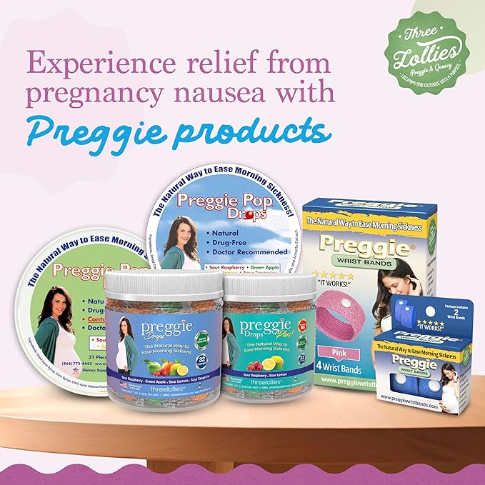 Three Lollies Preggie Hydration Packets - Natural Hydration & Digestive Health Support for Women During Pregnancy - Eases Nausea & Replaces Nutrients - Essentials for Morning Sickness - 10 Packets