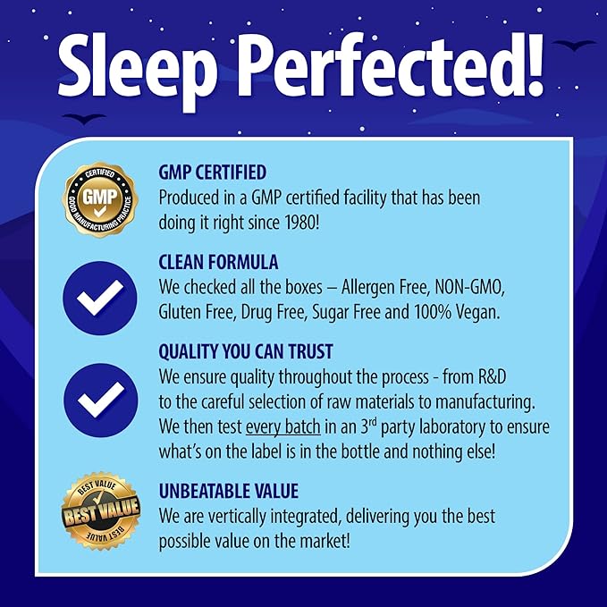 Nature's Perfect Night | Melatonin 20mg | 180 Quick Dissolve Tablets | Natural Mixed Berry Flavor |High Potency | Sugar Free | Vegan | Gluten Free | Value Size