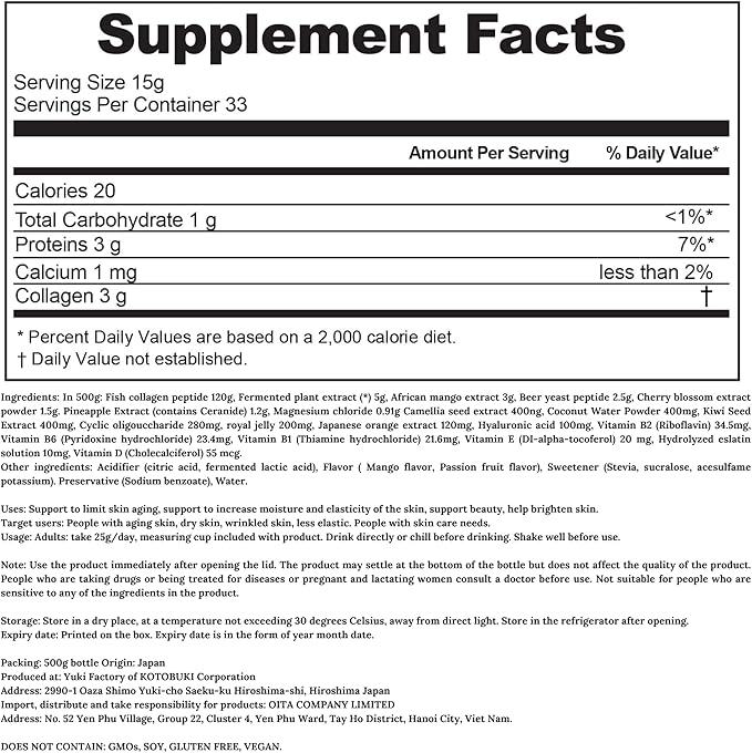 82X Collagen Premium - Marine Collagen Drink - Collagen Peptides Liquid Drink for Skin Hair Nails from Japan with 82 Fermented Plants, Vitamins, Minerals & Supplements