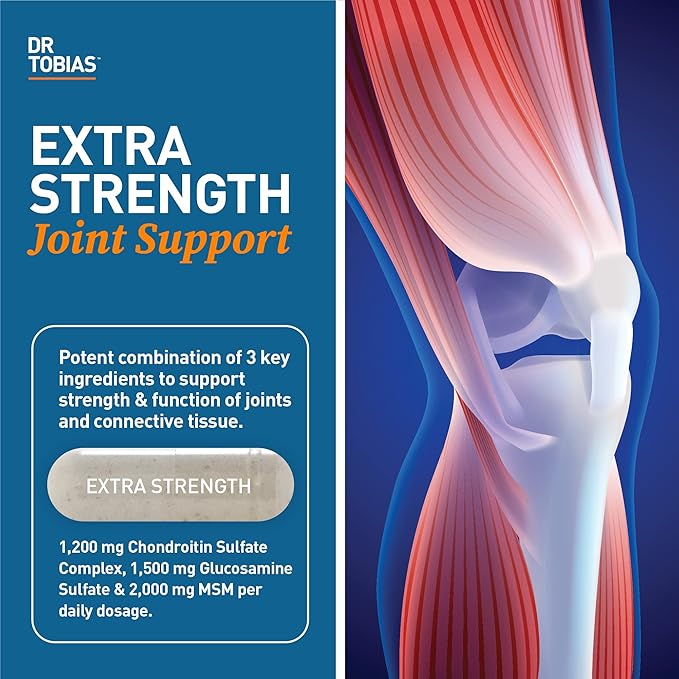 Dr. Tobias Omega 3 Fish Oil & Joint Support Supplements, Supports Heart, Brain, Immune, Joint Health, Function & Flexibility for Men & Women