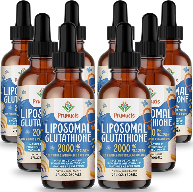 2000MG Liposomal Glutathione Liquid, 98% Absorption, Glutathione Liquid Supplement, Active Form L- Glutathione, Powerful Antioxidant Complex for Immune System, Aging Defense, Detox, 16 FL.OZ