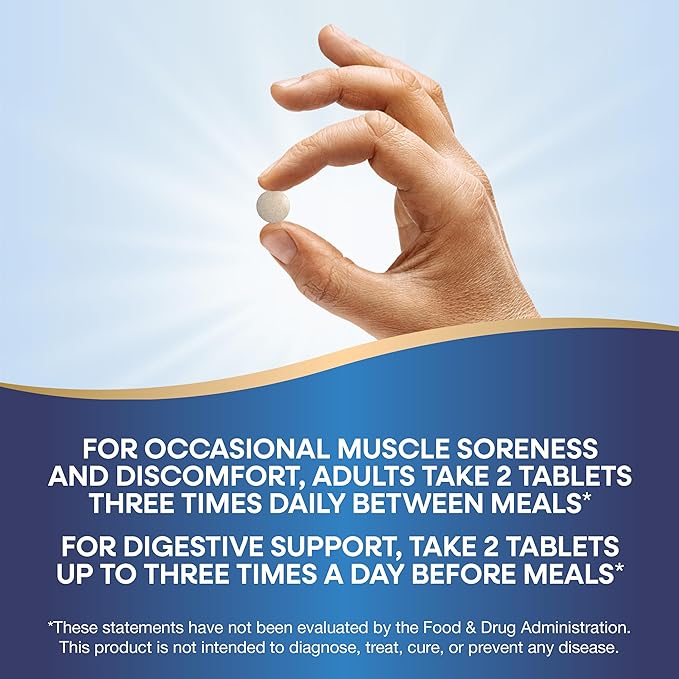 Nature's Way Mega-Zyme, Pancreatic & Systemic Enzymes*, Relieves Occasional Muscle Soreness Due to Overexertion and Exercise,* Digestive Support*, 100 Tablets (Packaging May Vary)
