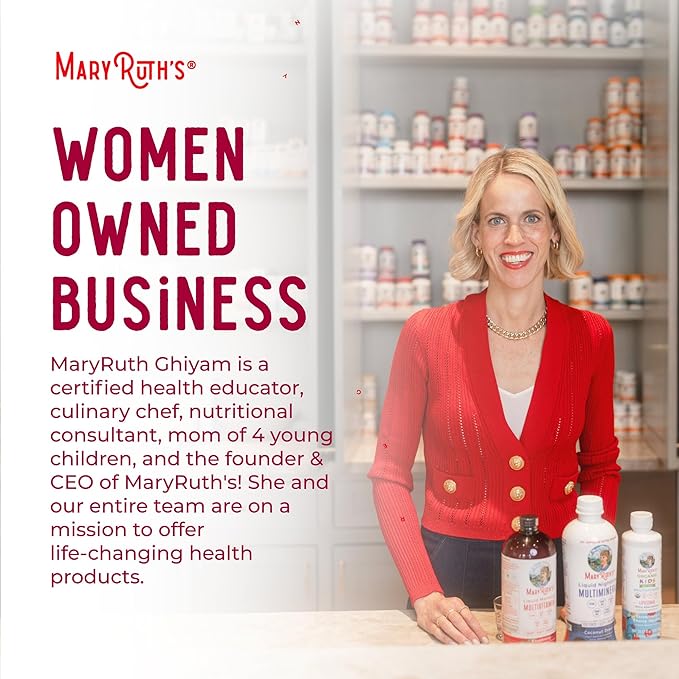 Multivitamin for Women, Men & Kids by MaryRuth's | Liquid Morning Multivitamin | Mens, Womens Vitamins | Vitamin A C D E B6 B12 Biotin Zinc | Beauty | Vegan | Non-GMO | Gluten Free | 32 Servings