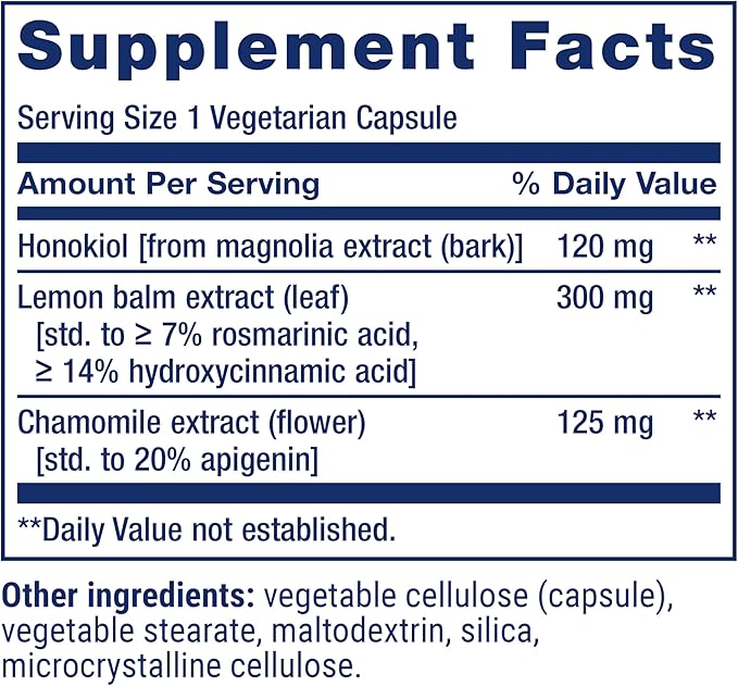 Life Extension Herbal Sleep PM, Lemon Balm, honokiol (Magnolia bark), Chamomile, Promotes Healthy Sleep, Hormone-Free, melatonin-Free, Gluten Free, Non-GMO, Vegetarian, 30 Capsules