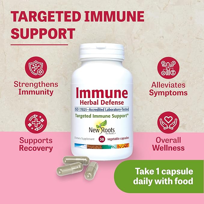 IMMUNE DEFENCE | Andrographis & Astragalus, Powerful Immune Support Supplement with 4 Extra Herbals: Elderberry, Echinacea, Goldenseal, Rosemary | Reishi, Shiitake, Maitake Mushroom (30 Capsules)