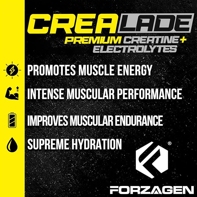 Forzagen CREA-Lade 35 Servings, Premium Creatine Monohydrate with Electrolytes Flavored Lemonade Paradise