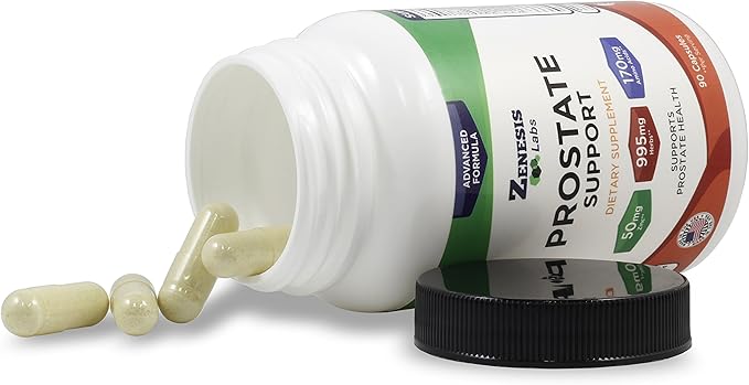 Zenesis Labs Prostate Health with Saw Palmetto - 270 Capsules - Also with Zinc, Copper, Pumpkin Seed, Burdock Root, Amino Acids, & Other Extracts - 135 Day Supply (90 Capsules/Bottle)
