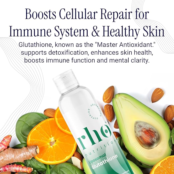 Liposomal Glutathione - Ultra High Absorption Liquid Glutathione Supplement - Supports Natural Detoxification, Immune System, Skin Health, Mental Clarity & Overall Well-Being