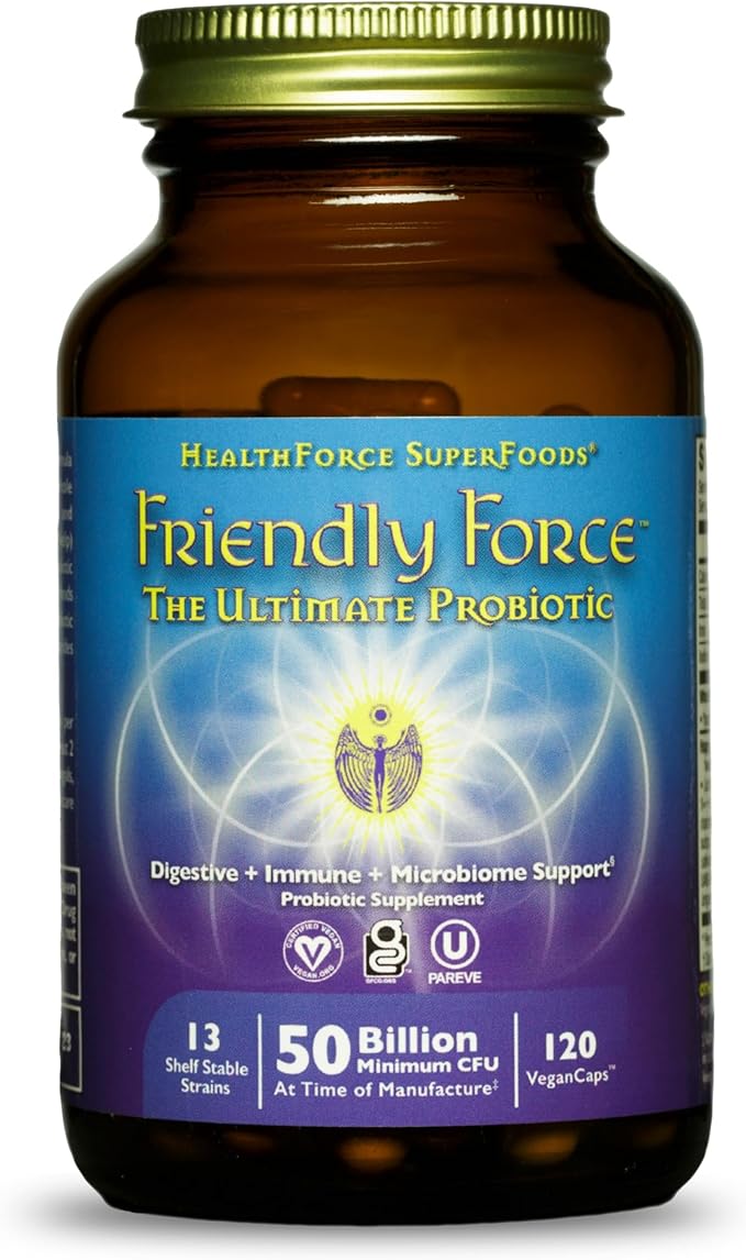 HealthForce SuperFoods Friendly Force - Capsules - 120 Vegan Capsules