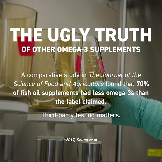 Kaged Omega 3 Fish Oil Supplement, 3000mg Omega 3 Fatty Acid with EPA & DHA, Ultra-Pure, No Fish Burps, 60 Pills
