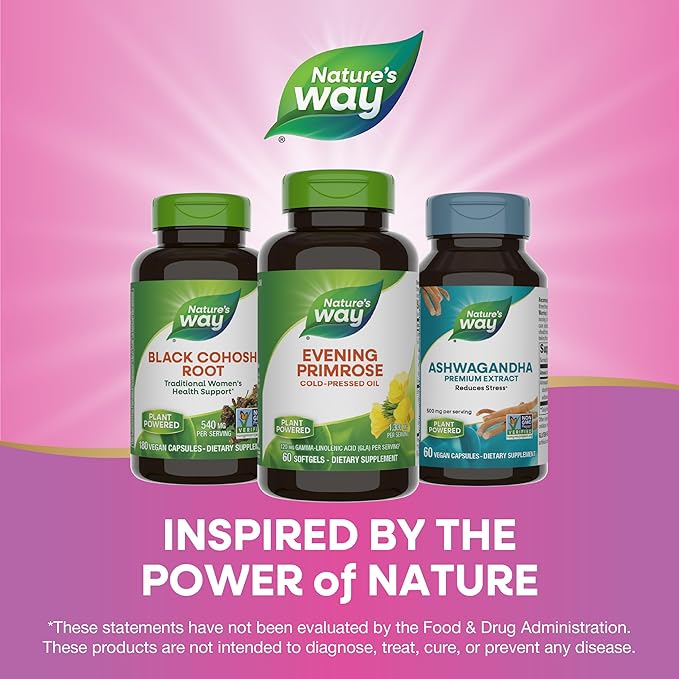 Nature's Way Evening Primrose Oil, Cold Pressed, 120 mg GLA per Serving(1), 60 Softgels (Packaging May Vary)