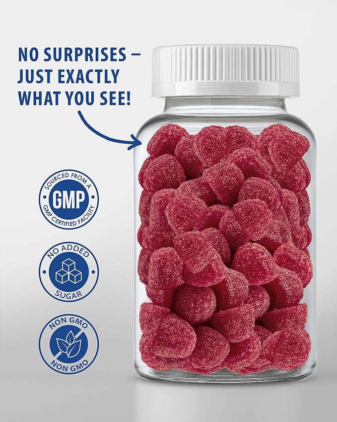 Zinc Gummies for Adults - Zinc Chewable Gummy for Immune Support - Powerful Natural Antioxidant Non-GMO Supplement for Children Men Woman Adults