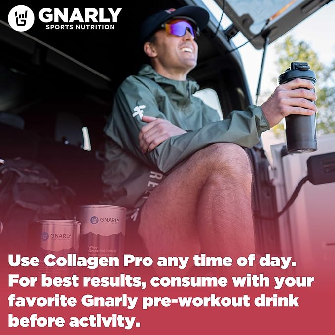 Gnarly Nutrition Collagen Peptides – Gnarly Collagen Pro with Vitamin C, Zinc & Copper – NSF Sport Certified, Protein Synthesis Vitamin Powder – Unflavored, 16.05 oz (30 Servings)