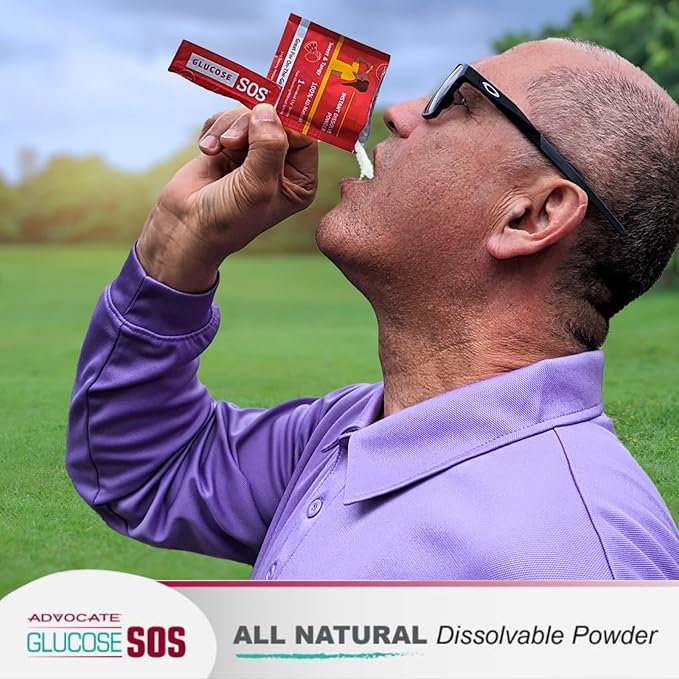 Glucose SOS Kiwi-Strawberry + Sweet & Tangy 72 Packs (2X) Glucose Packets with Natural Dextrose, Fast-Absorption That Instantly Dissolves in Your Mouth with No Water Needed