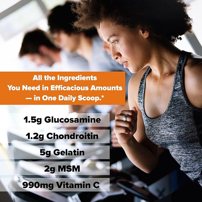 Labrada Nutrition Elastijoint, Orange Flavor,Glucosamine Joint Support Supplement Powder for Men & Women, Joint Relief & Bone Health Supplement with MSM, Glucosamine Chondroitin MSM Gluten-Free