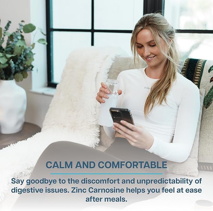 Revive MD Zinc Carnosine Supplement for Men & Women - Zinc & L-Carnosine to Support GI, Stomach Lining & Immune Health - Digestive Health Supplements Supports a Healthy Gut - 120 Vegetarian Capsules