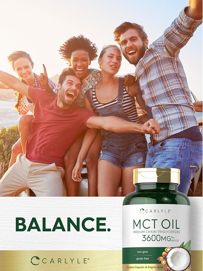 Carlyle MCT Oil Capsules | 3600mg | 70 Softgels | Keto Coconut Oil | with Caprylic & Capric Acid | Non-GMO and Gluten Free Supplement