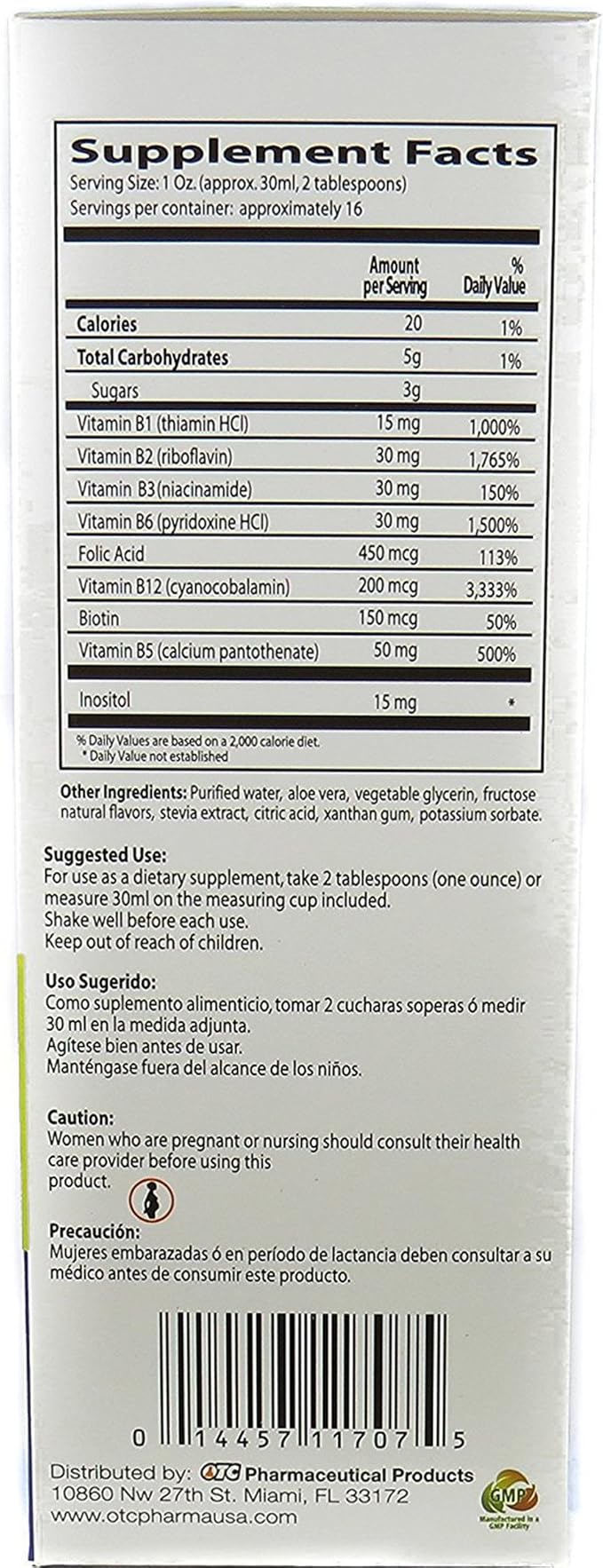 Neurobion Vitamin B12 Complex 16 Oz Liquid Citrus Flavor 2 Pack