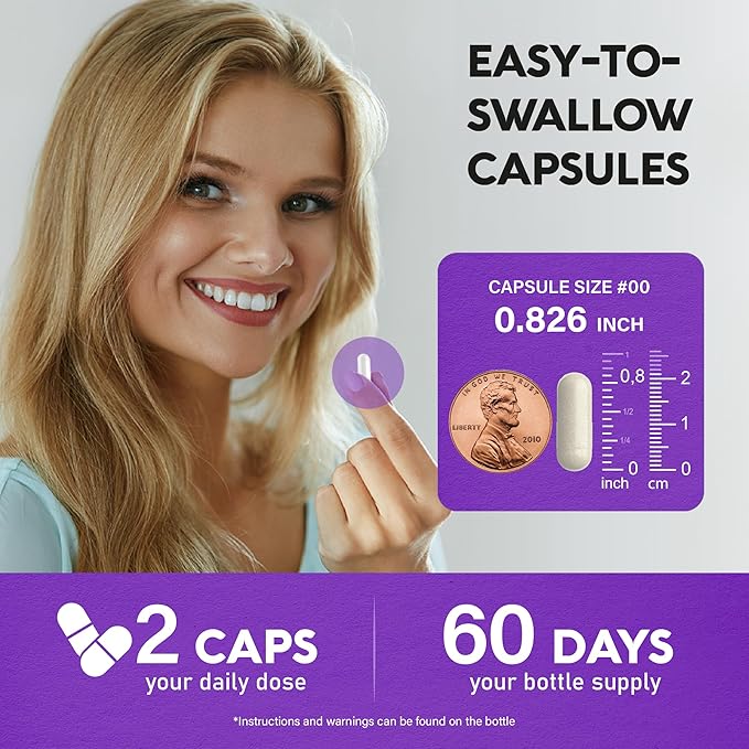 Biotin | Collagen | Keratin - Clinically Tested Supplement - Hair Growth Support, Skin & Nails - 25000 mcg Vitamins B2, B3, B6 & B7 + B1 & Hyaluronic Acid - Made in USA - Women & Men | 120 Capsules