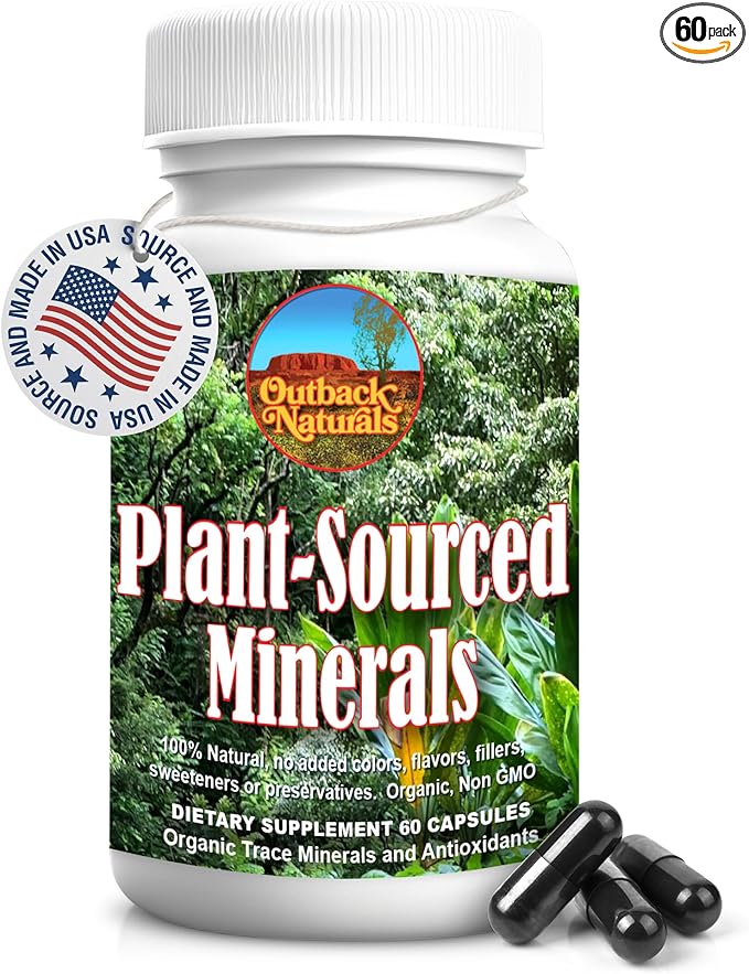 Fulvic Humic Mineral Blend of Trace Minerals, Electrolytes, Gut Health, Cognitive Function, Hydration & Immune Support, Pure Vitality Formula for Wellness - 60 Capsules