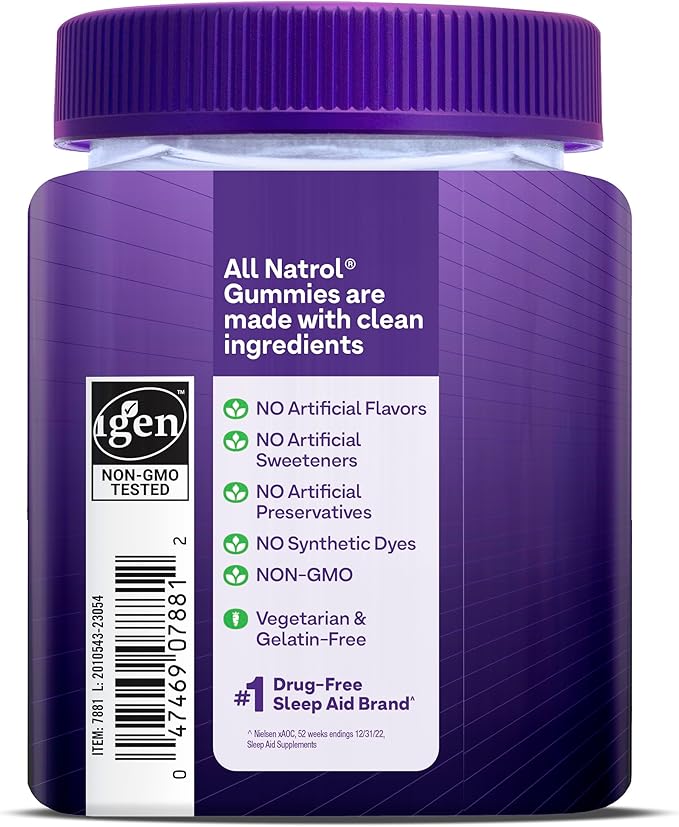 Natrol MelatoninMax Sleep Aid Gummy, 10mg per Gummy, Maximum Strength for Better Sleep, 10mg, 50 Blueberry Flavored Gummies (Pack of 12)