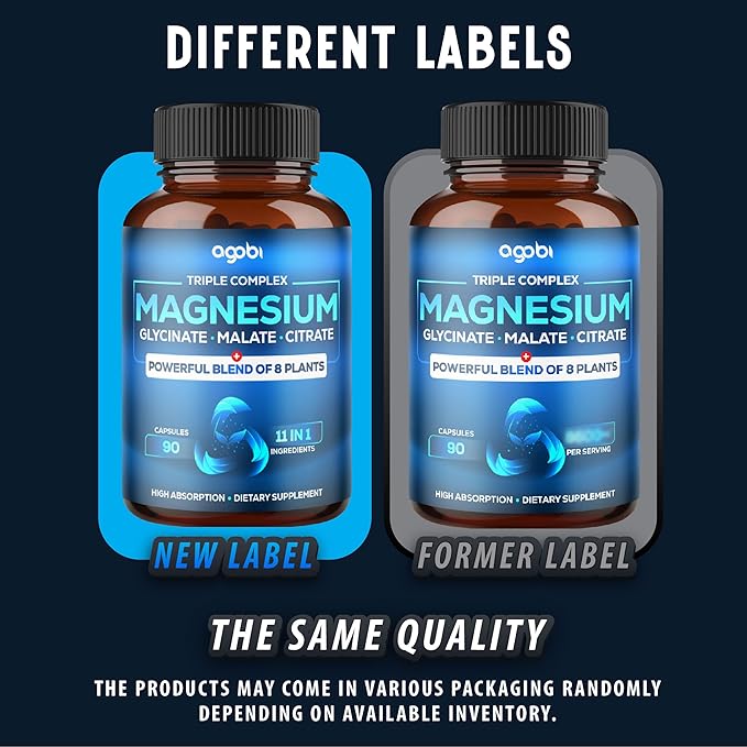 Magnesium Glycinate Chelate Complex - 8600 mg Magnesium with Organic Vegetables to Support Restful Mood, Calm & Muscle Cramp - 90 Capsules (2/90Capsules)