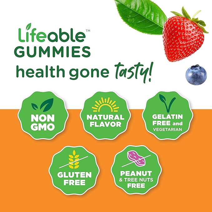 Lifeable Zinc 25mg Kids + Zinc Kids, Gummies Bundle - Great Tasting, Vitamin Supplement, Gluten Free, GMO Free, Chewable Gummy